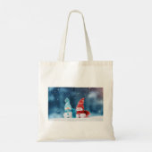 Herr & Mrs. Snowman Tote Bag Tragetasche (Rückseite)