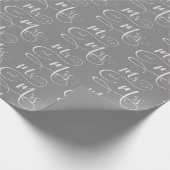 Herr & Mrs. Text Hochzeitsskript Geschenkpapier (Ecke)