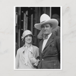 Herr & Mrs. Tom Mix Postkarte