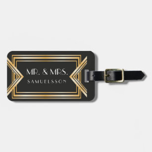 Herr & Mrs. travel Gepäck Tag  Gatsby inspiriert Gepäckanhänger