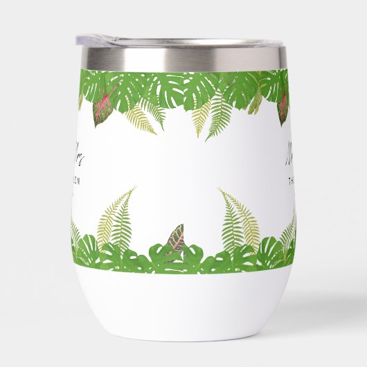 Herr & Mrs. Tropical Blätter Script Wedding Gift (Rechts)