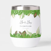 Herr & Mrs. Tropical Blätter Script Wedding Gift (Rückseite)