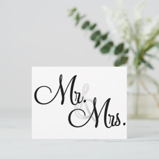 Herr & Mrs. Unique Items Postkarte (Stehend Vorderseite)