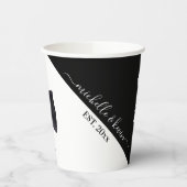 Herr & Mrs Wedding Black & White Pappbecher (Links)