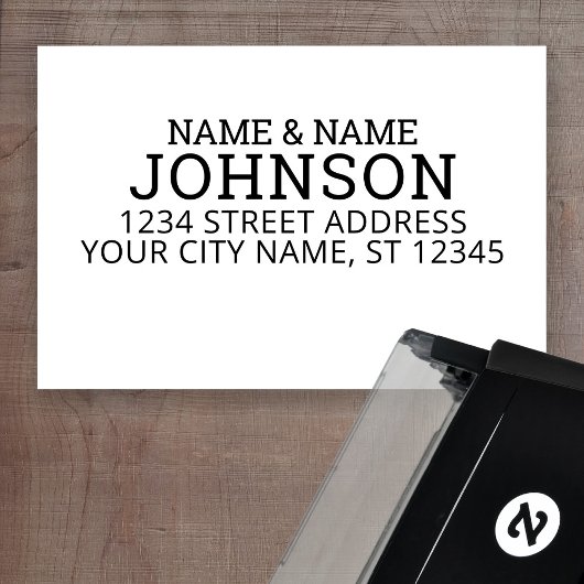 Herr & Mrs. Wedding - Bold Schriftart Rücksendeadr Permastempel