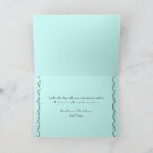 Herr & Mrs. Wedding Mint Color Danke Cards (Innenseite)