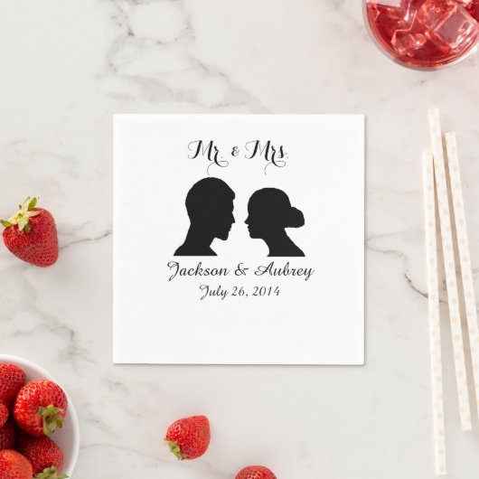 Herr & Mrs. Wedding Napkins Serviette (Beispiel)