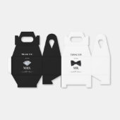 Herr & Mrs. Wedding Party Black & White Geschenkschachtel (Ungefaltet)