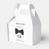 Herr & Mrs. Wedding Party Black & White Geschenkschachtel (Vorderseite)