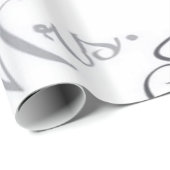 Herr & Mrs. Wedding schwarz und weiß Geschenkpapier (Rolleneckpunkt)