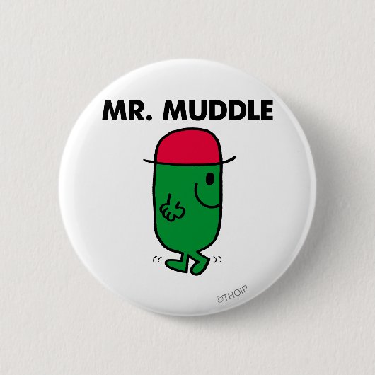 Herr Muddle | Rückwärts laufen Button (Vorderseite)