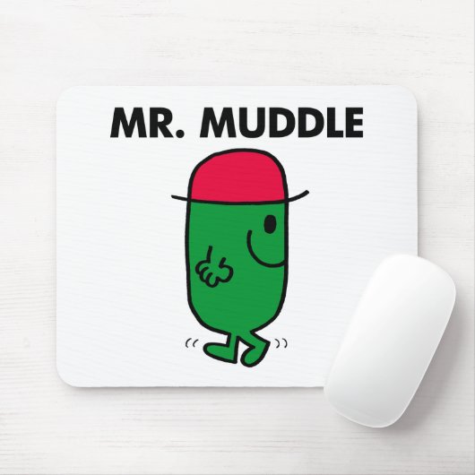 Herr Muddle | Rückwärts laufen Mousepad (Mit Mouse)