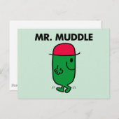Herr Muddle | Rückwärts laufen Postkarte (Vorne/Hinten)