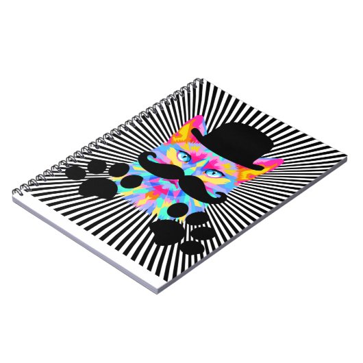 Herr Mustach cat Notizblock (Linke Seite)