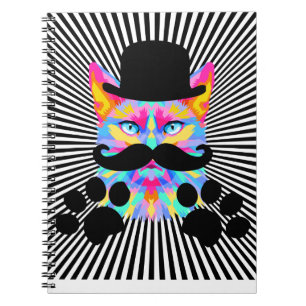 Herr Mustach cat Notizblock