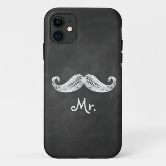 Herr Mustache auf Tafel iPhone 5 Case-Mate Hülle (Rückseite)
