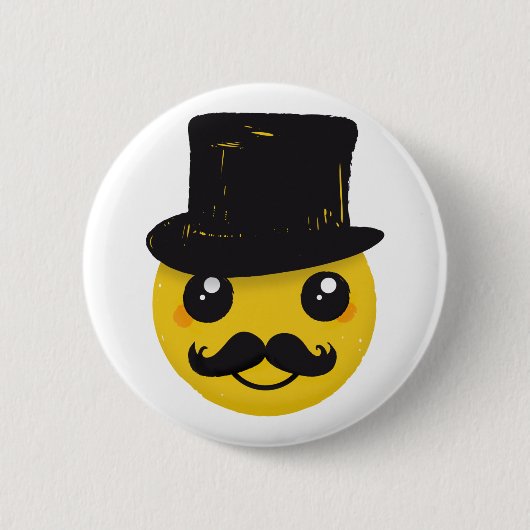 Herr Mustache Button (Vorderseite)