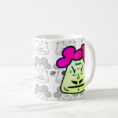 Herr Mustache Cartoon face v1-1 Kaffeetasse (VorderseiteRechts)