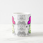 Herr Mustache Cartoon face v1-1 Kaffeetasse (Mittel)