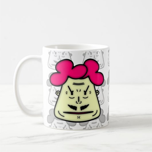 Herr Mustache Cartoon face v1-1 Kaffeetasse (Links)