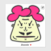 Herr Mustache Cartoon face v1 Aufkleber (Blatt)