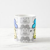 Herr Mustache Cartoon face v2-1 Kaffeetasse (Mittel)