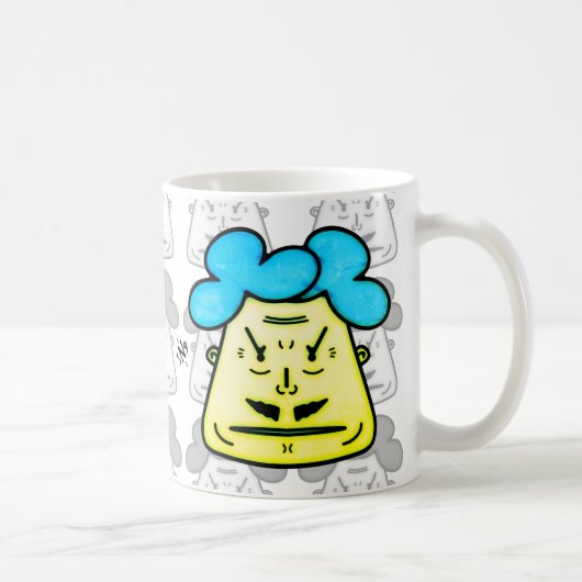 Herr Mustache Cartoon face v2-1 Kaffeetasse (Rechts)