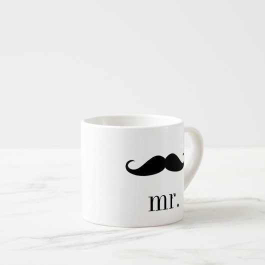 Herr Mustache: Espresso-Tasse Espressotasse (Vorderseite Rechts)