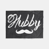 Herr Mustache, frisch verheiratet, Groom Honeymoon Fleecedecke (Vorderseite (Horizontal))