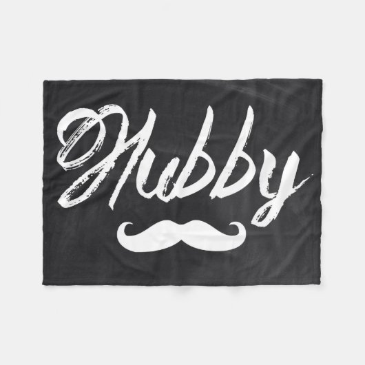 Herr Mustache, frisch verheiratet, Groom Honeymoon Fleecedecke (Vorderseite (Horizontal))
