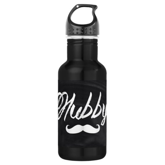 Herr Mustache, frisch verheiratet, Groom Honeymoon Trinkflasche (Vorderseite)