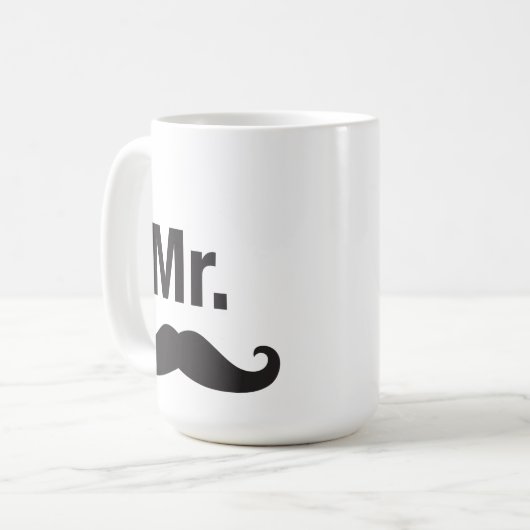 Herr Mustache Mug Kaffeetasse (Vorderseite Links)