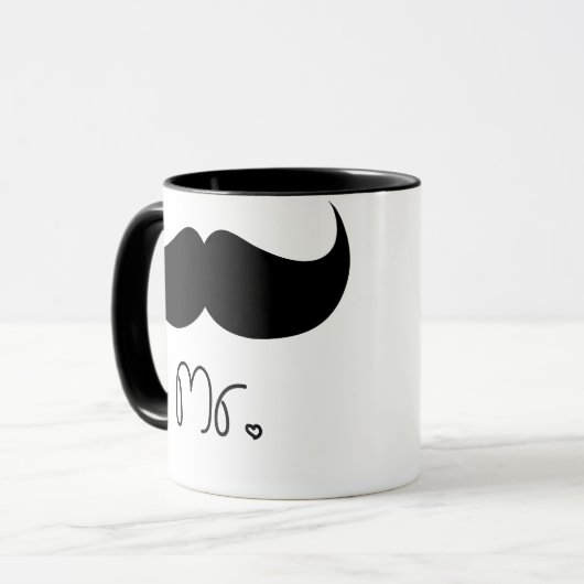 Herr Mustache Mug Tasse (Vorderseite Links)