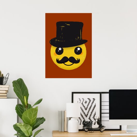Herr Mustache Poster (Heimbüro)
