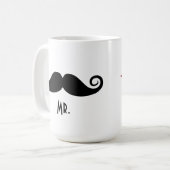 Herr Mustache u. Frau Lips Kaffeetasse (Vorderseite Links)