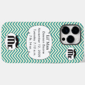 Herr Mustache Yellow and Green Case-Mate iPhone Hülle (Rückseite (Horizontal))