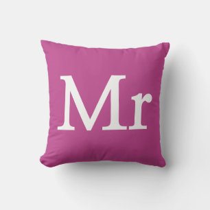 Herr name letter Monogram - Mr. and Mrs cushion Kissen