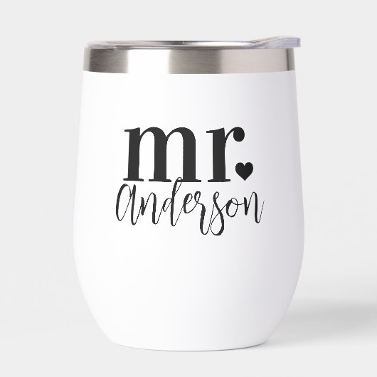 HERR Name Personalisiert Hochzeit (Links)