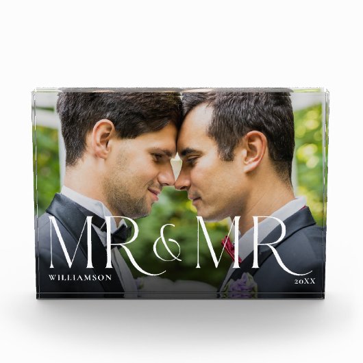 Herr Newlywed Gift Modern Couple Foto Keepake (Vorderseite)