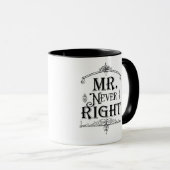 HERR NIE RICHTIG Vintager Deko Zierklassizismus Tasse (VorderseiteRechts)