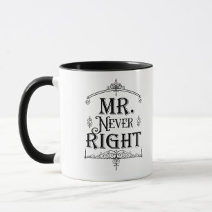 Herr. Niemals richtig Vintage Deco Ornamental Klas Tasse