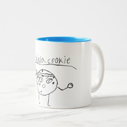Herr Ninja Cookie Zweifarbige Tasse (VorderseiteRechts)