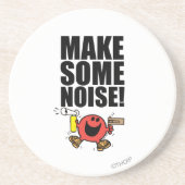 Herr Noisy | Lärm machen Sandstein Untersetzer (Vorne)