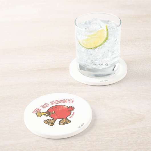 Herr Noisy Tooting Sein Horn Getränkeuntersetzer (Seite)