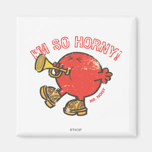 Herr Noisy Tooting Sein Horn Magnet