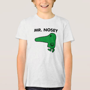 Herr Nosey  , das durch eine Nase führt Tri-Blend Shirt