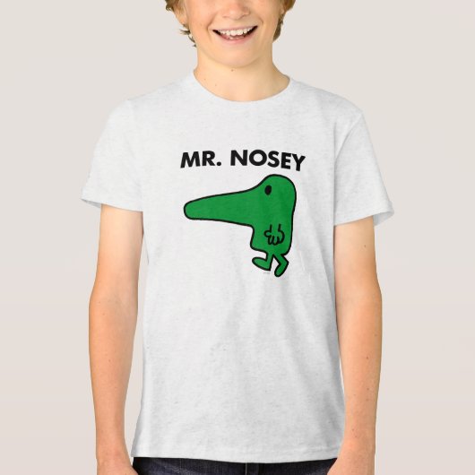 Herr Nosey |, das durch eine Nase führt Tri-Blend Shirt (Vorderseite)