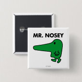 Herr Nosey | Eine Nase Voraus Button (Vorne & Hinten)