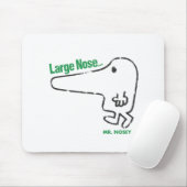 Herr Nosey | Große Nase Mousepad (Mit Mouse)