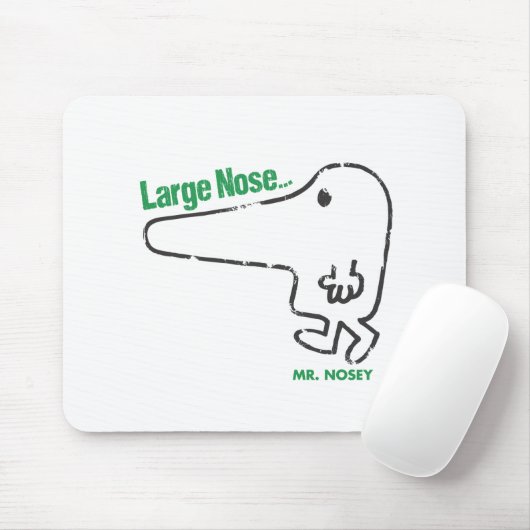 Herr Nosey | Große Nase Mousepad (Mit Mouse)